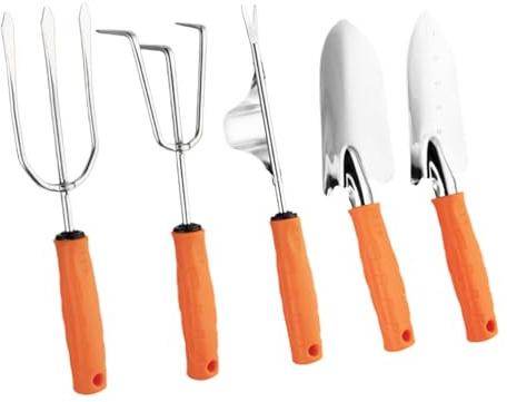 Riaisttd Outils De Jardinage pour Femmes - Accessoires Portables Fournitures de Bêchage Ensemble de 5 Pièces,Fournitures de Jardin Outils à Main | pour Désherbage Ameublissement Sol Repiquage