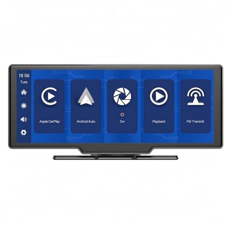 Tablet per auto Per schermo intelligente Carplay Radio stereo 2.5K Wireless Android Auto DVR Bluetooth