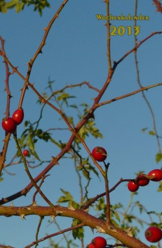 Wochenkalender 2013 - Wilde Hagebutten: rechte Seite Kalender, linke Seite Notizbuch, 1 Woche = 1 Seite, ca A5
