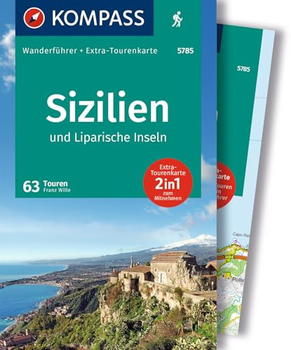 KOMPASS Wanderführer Sizilien und Liparische Inseln, 60 Touren mit Extra-Tourenkarte: GPS-Daten zum Download