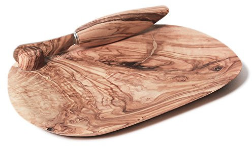 Bérard Butter Teller Messer, Olivenholz, Holz, 19,5 x 12,5 x 2 cm