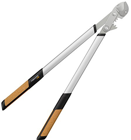 Fiskars Coupe-branches à enclume Quantum pour bois sec et dur, Diamètre de coupe: 5,5 cm, Lames en acier trempé avec revêtement antiadhésif, Longueur: 80 cm, Noir/Orange, L109, 1001437