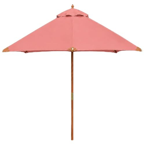 Garden Marketplace Garden Parasol, Hardwood Patio Umbrella, Terracotta