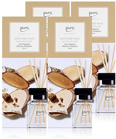 Essentials by ipuro Cedar Wood 50ml Raumduft (4er Pack)