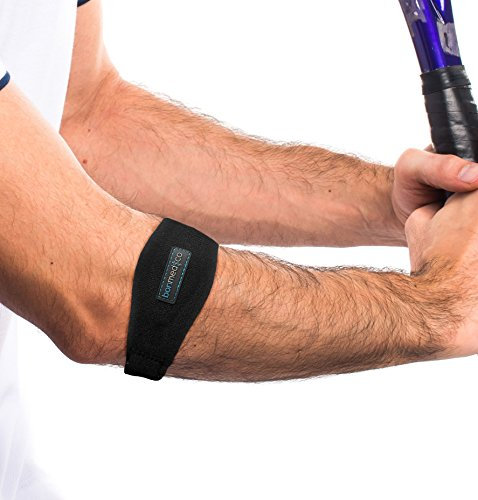 bonmedico Teno Gomitiera Regolabile Uomo Donna – Tutore Ortopedico per Gomito con Cuscinetto in Gel – Supporto per Sport, Fitness e Dolore al Gomito, Taglia Universale