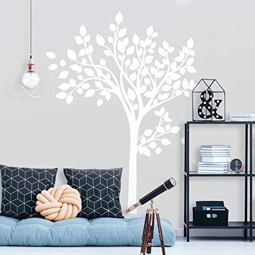 RoomMates RMK3863GM Wandaufkleber, Motiv: weißer Baum, einfach abziehen und aufkleben, riesiger Wandaufkleber, Weiß