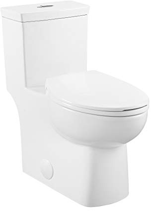 Classe One-Piece 12 Rough-in 1.1/1.6 GPF Dual Top Flush Elongated Toilet in Glossy White