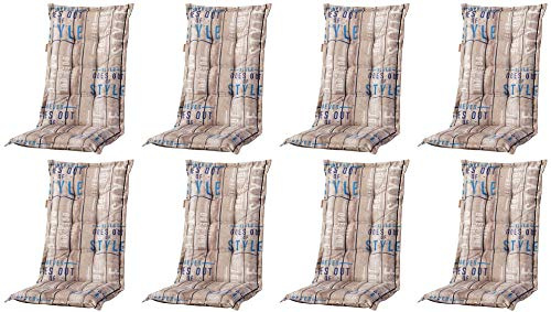 Madison Luxus Hochlehner Auflage C 306, 8er Set, 120x50x8cm
