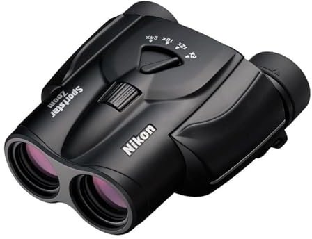 Nikon Sportstar Zoom Binocolo, 8-24x25, Adatto ad Eventi Sportivi o Festival Musicali, Nero