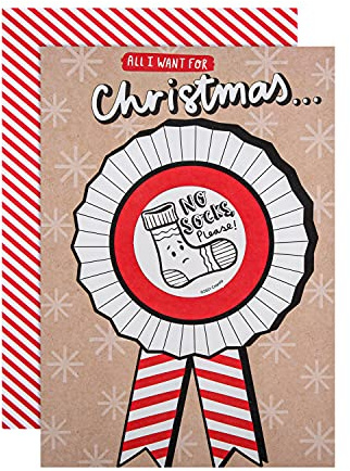 Hallmark Weihnachtskarte – Crayola Colour Me In Rosettenaufsatz