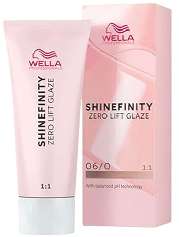 Wella Professionals Shinefinity Glaze – Haarschonende Tönung – demi-permanent, pH-neutral & ohne Ammoniak - Für natürlichen Glanz bis zu 20 Haarwäschen – vegan – 06/0 Natural Brandy – 60ml