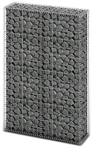 Festnight Cesto Gabbione con Coperchio Gabbioni Metallici per Pietre Gabbione per Sassi Gabbione Metallico in Filo Zincato 150 x 100 x 30 cm