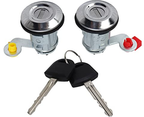 Cilindro de Cerradura de Puerta Izquierda Derecha con 2 Llaves YE05506A Reemplazo para L200 2001‑2005 Kit de Cerradura de Puerta Juego de Cilindro de Cerradura de Puerta con Llave