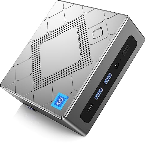 NiPoGi CK10 Mini PC Ιntel Core i5-12450H(8C/12T, bis zu 4,40 GHz), 16 GB DDR4 512 GB M.2 NVMe SSD Mini Desktop Computer, WiFi 6, BT 5.2, 2X HDMI+VGA, 4K UHD Triple Display für Büro/Zuhause/HTPC.