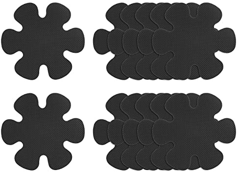 sourcing map 12pcs Non Slip Bathtub Stickers Bath Shower Floor 3.94 Anti-Slip Sticker Tape Flower Style Decals for Bathroom Kitchen Bathtub Treads Stairs, Black
