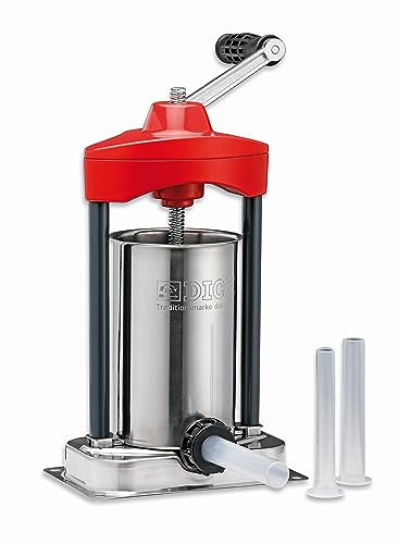 F. DICK HTW Hausschlachter-Tischwurstfüller 3 Liter/5 lb (für Hobbyköche, Jäger und BBQ-Fans, Wurstfüller, Wurstmaschine, Hand-Wurstfüllmaschine, Fassungsvermögen: 3 Liter) 90603000
