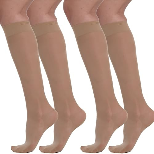 BeOnTop Gambaletti Compressione Graduata Donna 70 Denari 2Pz - Calze Compressione 17-18 mmHg, Riposanti, Contenitive, Elastiche Per Vene Varicose, Comfort Support Line - Made in Italy