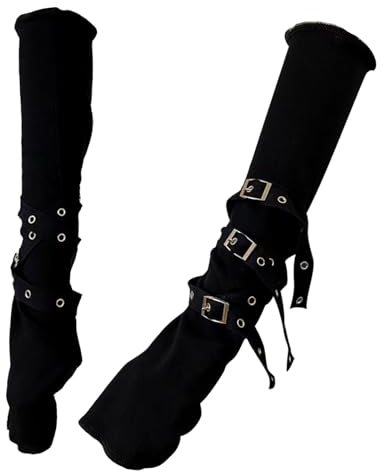 BDSHUNBF 1 Paar Fingerlose Handschuhe, Punkhandschuhe, Goth Arm Ärmel, Armstulpen, für Halloween, Party, Hip Hop, Cosplay, für Damen und Herren