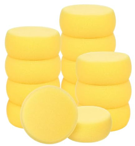 hautllaif 6pcs 2.5x7.5cm Round Artist Sponges Craft Set,Perfect for Face Painting,Art Projects Sponge Brushes for Painting,Art Supplies,Small Synthetic Sponges for Face Paint,Sponge Wiping Essential