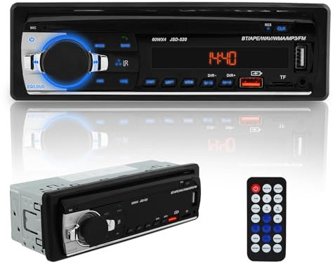 Car Radio Receiver, Bluetooth Single Din Car Stereo System Handsfree and App Control, Car Radio Stereo System Supports AM FM Dual USB SD AUX,Not a CD Player(As shown)