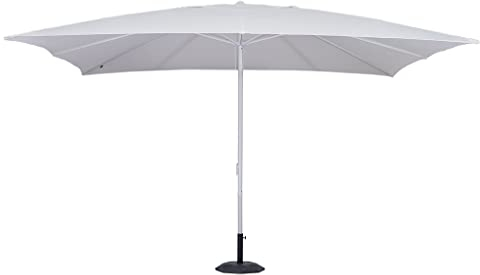 Hortan Ombrellone Rettangolare Diametro 3 x 4 Metri Con Palo Centrale, Struttura In Acciaio Inossidabile, Chiusura a Corda E Copertura Protettiva Per Arredo Esterno, Giardino e Terrazzo