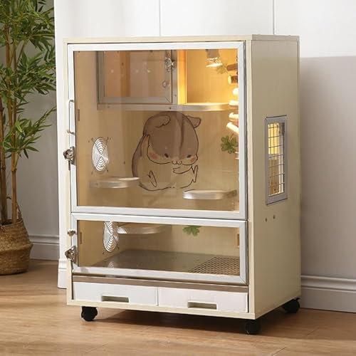 Haustierkäfig, Frettchenkäfig, Chinchilla-Käfig, großer Chinchilla-Käfig, transparenter Meerschweinchenkäfig, Rattenkäfig, robuster Stahldraht, Kleintier-Lebensraum mit Türen, abnehmbarem Tablett und