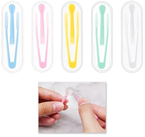5 Pinzette per Lenti a Contatto, Ventosa Lenti a Contatto Morbide, Dispositivo di Rimozione Delle Lenti a Contatto, Applicatore Lenti a Contatto, Portatile Pinzette Ventose per Ogni Tipo di Lente