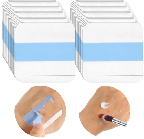 Ptwola 100 Stück Make-up-Handpalette Einweg-Palette Klebeband Einweg-Klebeband Transparent Wasserdicht Kosmetiktablett Professioneller Make-up-Künstler Muss für Frauen und Mädchen