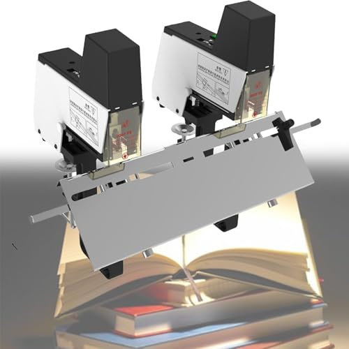 Grapadora eléctrica rápida, grapadora de escritorio de metal, profundidad de encuadernación ajustable a 100 mm, espesor de encuadernación 40 hojas, adecuada for documentos, libros, informes, papeles(D