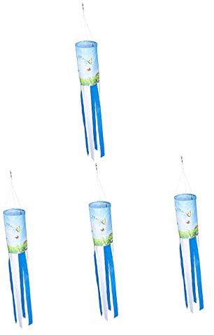 BESPORTBLE 4 Stück Windrohr Flagge Hinterhof Dekoration Rückseite Terrassen Windspiel Balkon Dekoration Windsack Flagge Hängender Windsack Zelt Flagge Neuartige Windsäcke
