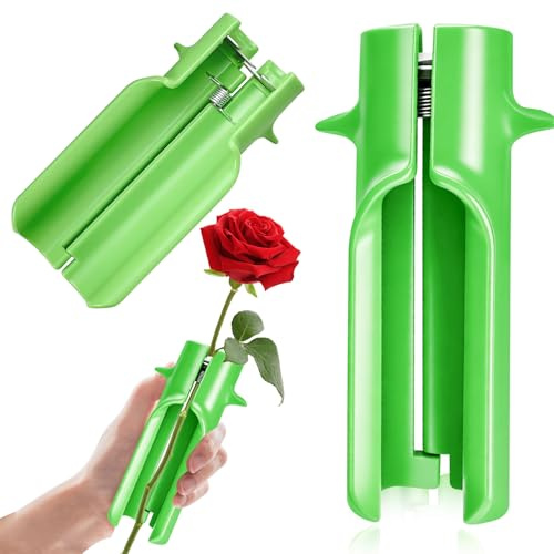 Rosendornen-Stripper Werkzeug, Dornenentferner, Blatt-Stripper-Werkzeug, Blumenreiniger-Schneider,Blumenarrangements, sauberer Stiel, grün, neue Upgrades, effizient,entfernen Blätter
