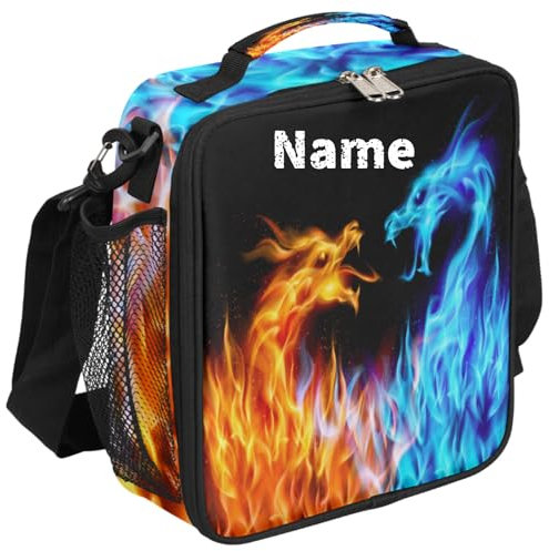 Bolsa de almuerzo personalizada con foto y nombre lonchera personalizada para niño con correa para el hombro bolsa térmica aislante personalizada cajas de comida para niño niña picnic escolar