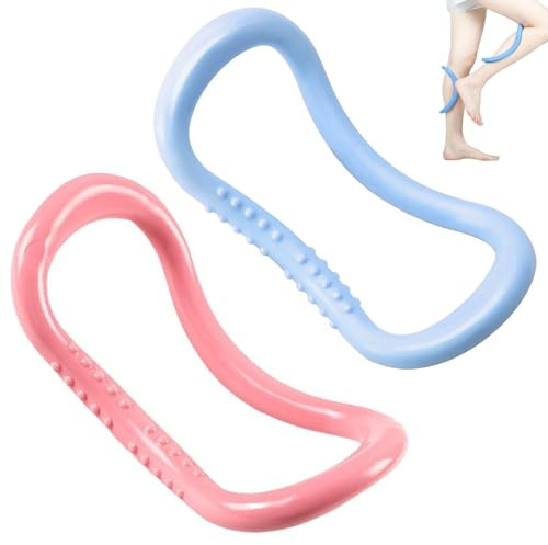 CHENRI 2 Stück Yoga Ring for Leg Calves, Pilates Ring Fit Fitness Ring, Faszien Stretching Ring, Yoga Trainingsgerät, Sport- und Fitnessset für Zuhause