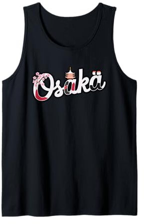 Japonés Osaka Japón Sakura Sushi Templo de flor de cerezo Camiseta sin Mangas