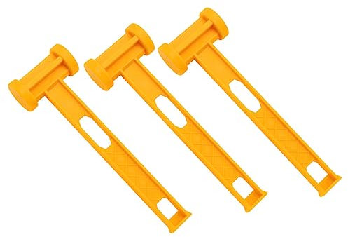 HEMOTON 3stücke Teiliges Camping-schlagwerkzeug Leichter Kunststoff-zelthammer Mit Schlagdämpfendem Griff Robust Und Wetterfest Für Outdoor Zeltheringe Und Heringe Entferner Ergonomisch Un