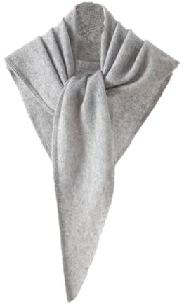 Damen Kaschmirschal Dreieckstuch Kaschmirschal Dünnes Kopftuch Warm Weich Schal, hellgrau, One size