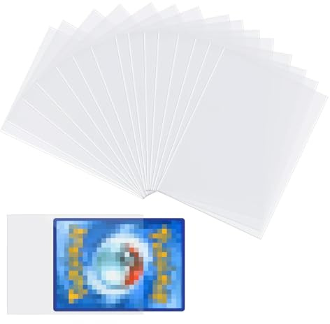 Maykafay Card Sleeves, 500 Stück Kartenhüllen Transparent, Penny Kartenfolien Kartenhüllen Sleeves, Standard Soft Kartenhüllen, Sammelkarten, Karten Hüllen für MTG Karten,Sportkarten,66 x 91 mm