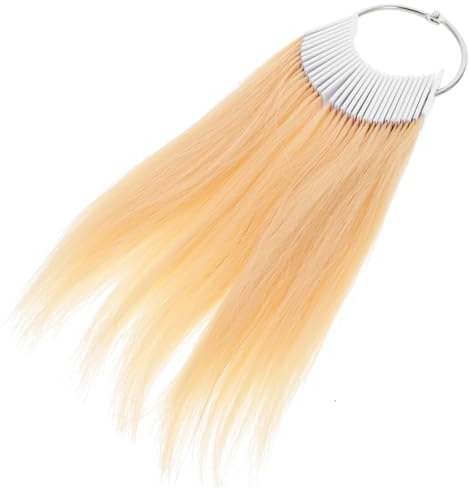 TOPPERFUN Échantillons de Cheveux Humains Réels 30pcs pour Coloration et Décoloration Anneaux, Palette de Teinture Capillaire Professionnelle pour Coiffeurs et Particuliers