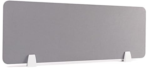 Panneau de séparation acoustique pour bureau – Facile à installer, design amovible à clipser, bords arrondis, gris, 120 x 30 cm – Cloison de bureau insonorisée pour l'intimité et la concentration