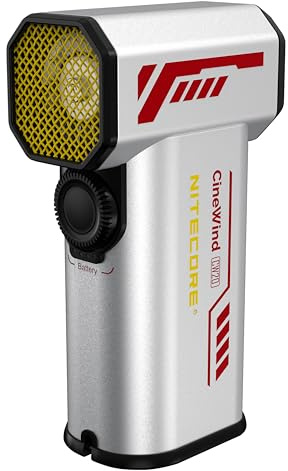 CINEWIND CW20 Edición Limitada Ventilador de Bolsillo para Fotografía con Boquilla Plana, Boquilla Redonda, Estuche de Almacenamiento (Blanco)