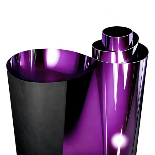 Blueshyhall Autofolie Lila Glänzend, Car Wrapping Folie Metallic Hochglanz mit Schimmer, Auto Folierung Innen Außen mit Luftkanälen, Tuning Folie Motorrad Fahrrad Ideales-Trauben-Violett (45x152cm)