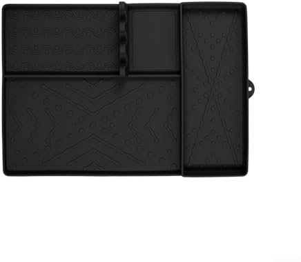BBQ Mat with Integrated Drip Channels to Maintain Cleanliness During Grilling (Black)