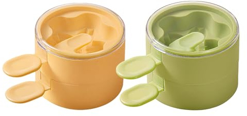 Angoily Juego de 2 Moldes de Silicona para Helado Casero Doble Capa Reutilizables Resistentes a Altas Temperaturas para Polos de Hielo y Cake Pops Aptos para Congelador y Horno