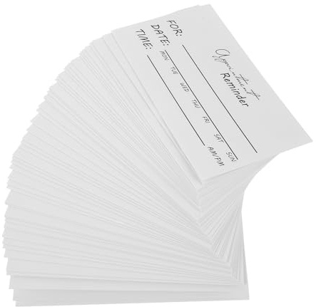 Healifty Cartes de Rappel de Rendez-vous Blanches 50 Pcs – Fiches Mémo Pratiques Indéchirables Surface Lisse – Cartes Écriture pour Organisation Quotidienne et Gestion D’Emploi du Temps