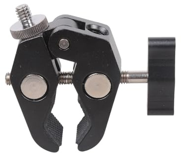 1. Morsetto per fotocamera resistente da 50 mm con filettatura da 1/4 e 3/8 per treppiedi, supporti leggeri e accessori, super morsetto portatile per treppiedi
