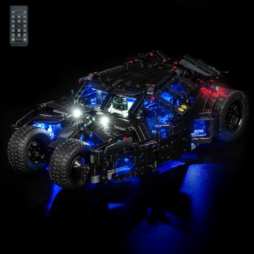 Kit d'éclairage à télécommande compatible avec Lego Batmobile Tumbler 42239 | (pas de modèle) Kit d'éclairage LED, montage facile et éclairage stable, cadeau de fête parfait