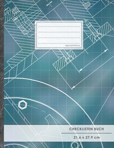 Checklisten-Buch: DIN A4 • 70+ Seiten, Soft Cover, Register, Architekt • #GoodMemos • 18 Checkboxen + Platz für Notizen/Seite (inkl. Register mit Datum uvm.)