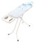 Brabantia - Ironing Board B - With Solid Steam Iron Rest - Adjustable in Height - Non-Slip Rubber Feet - Cotton Cover with Foam Layer - Foldable - Cotton Flower - 124x38 cm