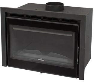 Chimenea insertable con turbinas y cristal Vision modelo Madrid