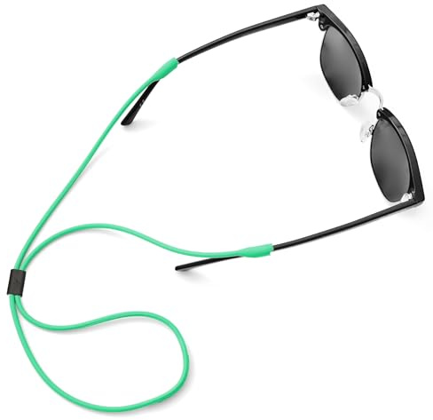Pilotfish Premium Silicone Sunglasses Strap, Adjustable Glasses Retainer with Unique Passthrough Design – Universal Fit (Green)